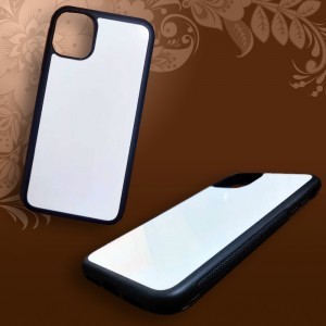 Чехол IPhone 12  силикон черный с металлической вставкой